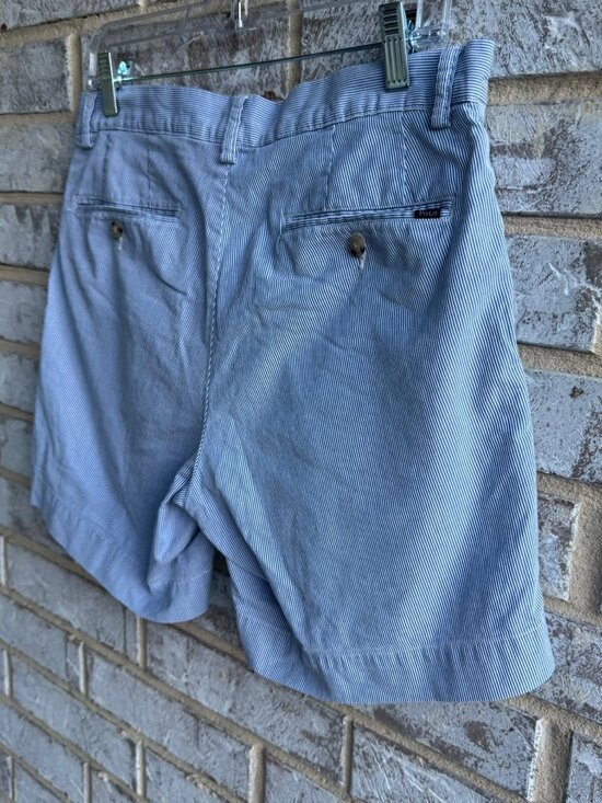 Polo Ralph Lauren White/Blue Striped Classic Fit 6" Shorts Men's Size 31 - Picture 7 of 10